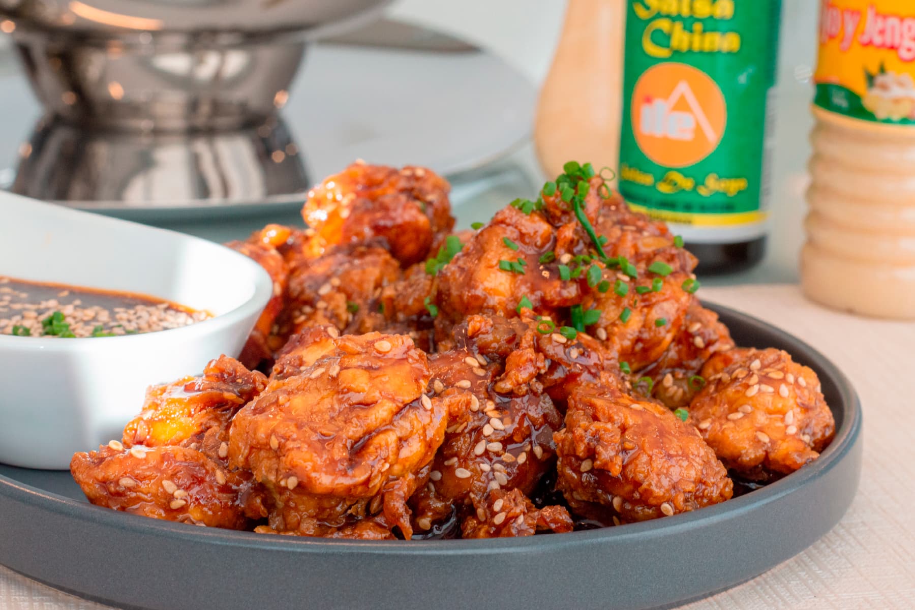 Pollo agridulce con salsa china ile