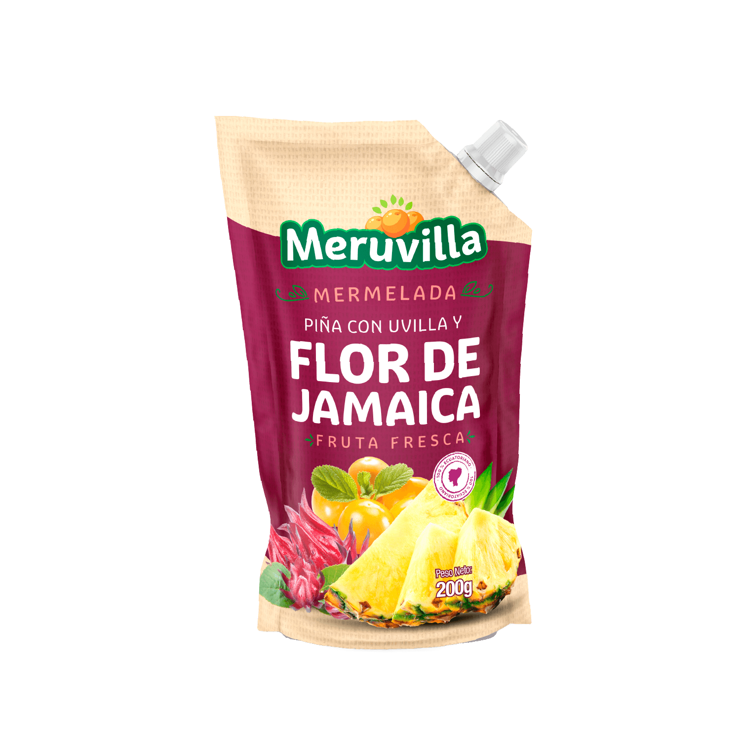 Mermelada de Piña con Uvilla y Flor de Jamaica